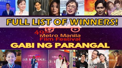 mmff 2023 awards|FULL LIST: Winners, 2023 MMFF Gabi ng Parangal .